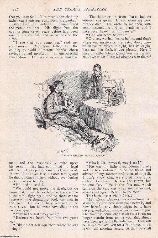 Item #253134 The Story of The Sealed Room. Round The Fire. An uncommon original article from The Strand Magazine, 1898. Arthur Conan Doyle.