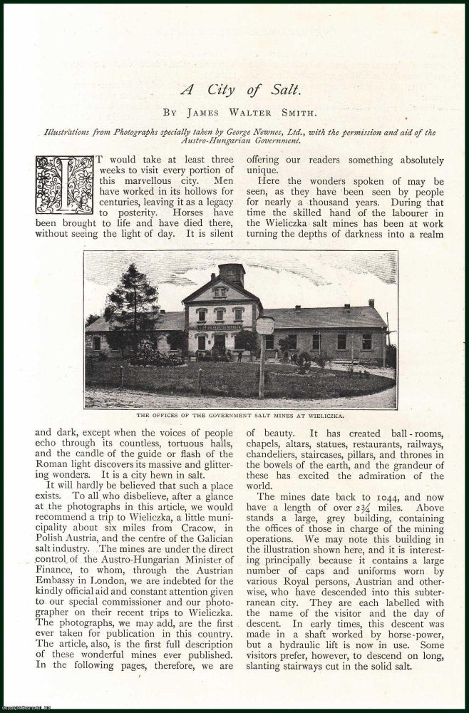 Item #253182 A City of Salt, Wieliczka. Six Miles From Cracow, in Polish Austria. 10 pages....