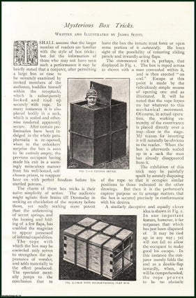 Item #253410 Mysterious Box Tricks. An uncommon original article from The Strand Magazine, 1900....