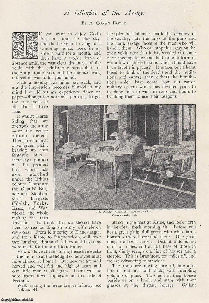 Item #253443 A Glimpse of The Army. 10 pages. Illustrated with photographs. An article printed in...