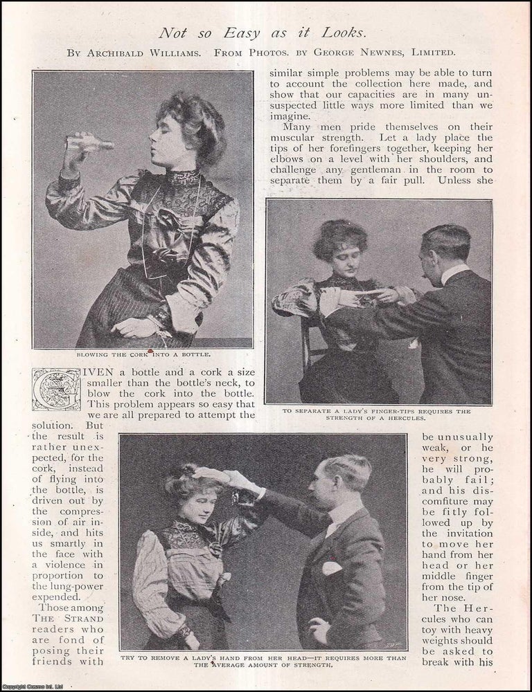 Item #253503 Not so Easy as it Looks. Simple Party Tricks. The Strand Magazine : Distinctive,...
