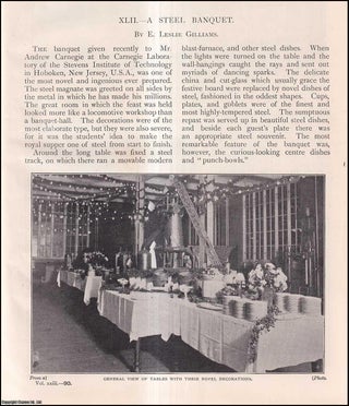 Item #253543 A Steel Banquet, for Andrew Carnegie at the Carnegia Laboratory of the Stevens...