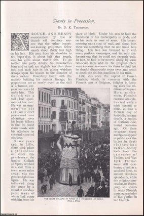 Item #253714 Giants in Procession at Lille. Festivals. An uncommon original article from The...