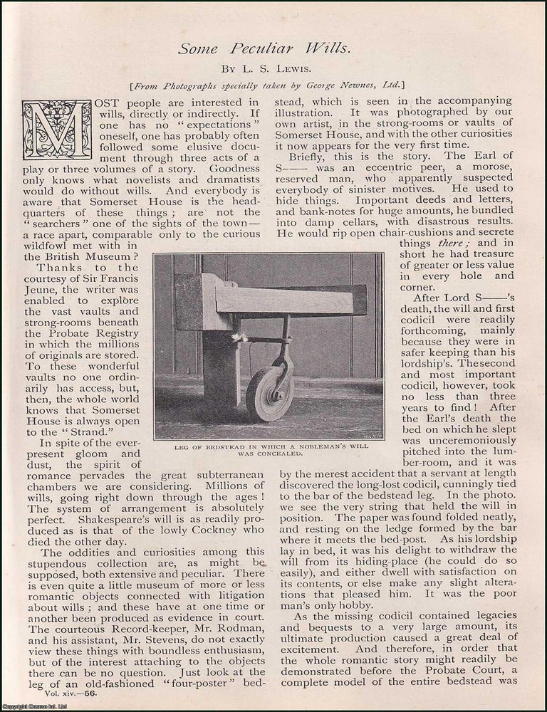Item #254487 Some Peculiar Wills, Testament. The Strand Magazine : Distinctive, captivating, and...