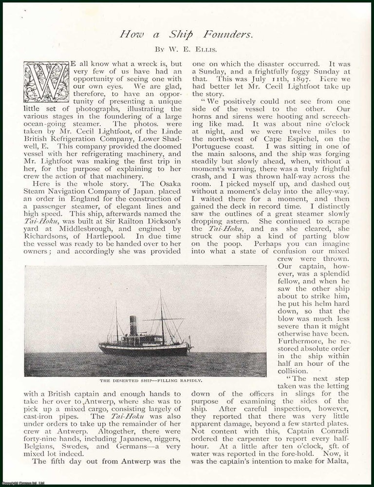 Item #254538 How A Ship Founders : Photographs by Cecil Lightfoot of the Line British...