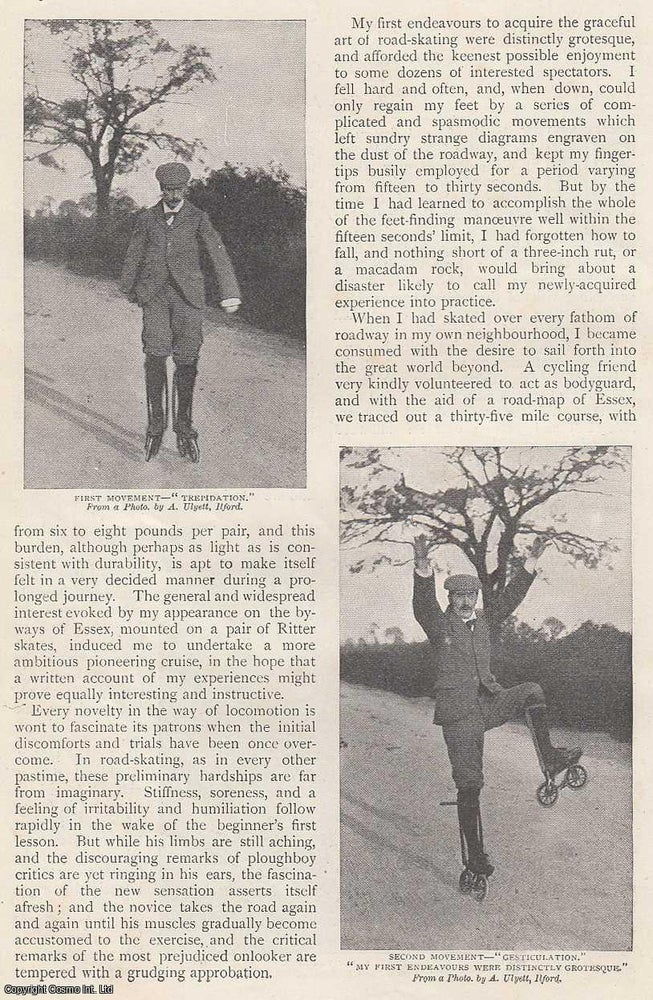 Item #254552 Roller skating from Barking to Southend : A Cruise on Wheels. An uncommon original article from The Strand Magazine, 1898. George A. Best.