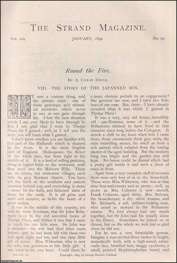 Item #254634 The Story of the Japanned Box : Round The Fire. By A. Conan Doyle. The Strand...