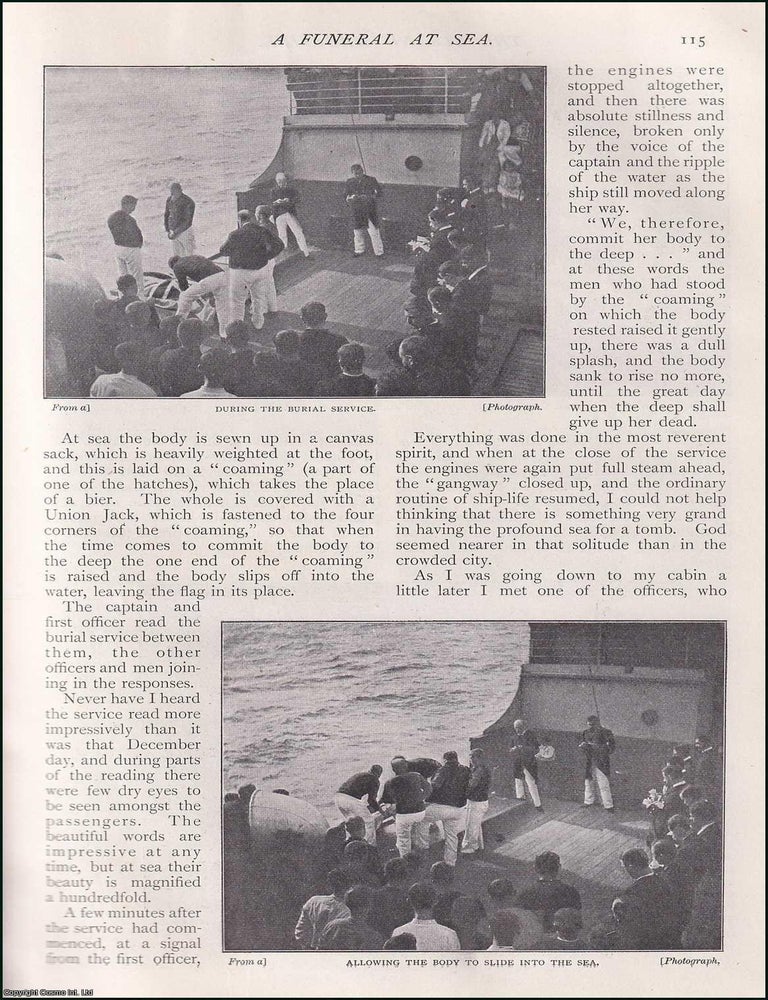 Item #254648 A Funeral at Sea. Photograph essay of a burial at sea. The liner which ran from...