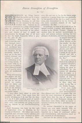 Item #254668 Baron Brampton, Sir Henry Hawkins of Brampton. An uncommon original article from The...