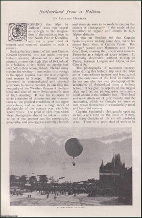 Item #254697 Photographing Switzerland from a Hot Air Balloon. An uncommon original article from...