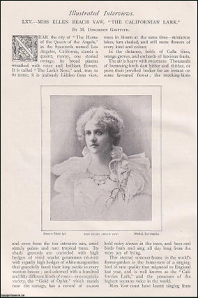 Miss Ellen Beach Yaw, an American Coloratura Soprano. Illustrated Interview. M. Dinorben Griffith.