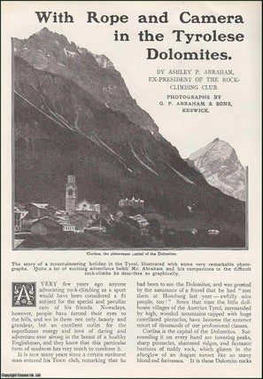 Item #255325 Mountaineering. With Rope & Camera In the Tyrolese Dolomites. An uncommon original...