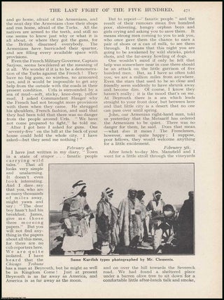 The siege and fall of Urfa : The Last Fight of The Five Hundred. French soldiers besieged by the Turkish and Kurdish forces of Mustapha Kemal Pasha. WIDE WORLD MAGAZINE : Truth really is stranger than fiction : A complete 3 part uncommon original article taken from the Wide World Magazine, 1922.