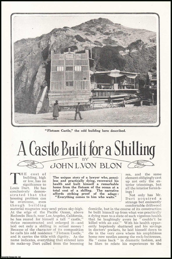 Item #255972 A Castle built for a Shilling, Flotsam Castle, by Louis Dart. 3 pages, illustrated....