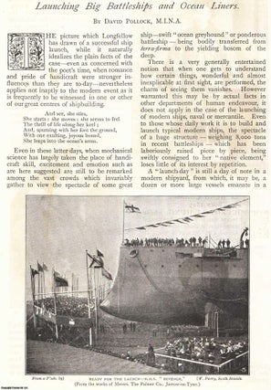 Item #256946 H.M.S. Victoria ; The Campania ; The Harlech Castle ; St. Louis & others : Launching...