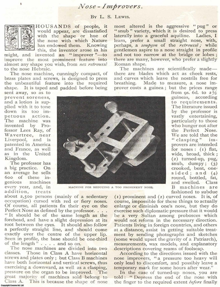 Item #256956 Nose-Improvers : A Machine to to Improve The Most Prominent Feature. The Strand...