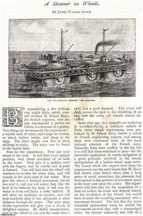 Item #256979 The Roller-Boat : A Steamer on Wheels. An uncommon original article from The Strand...