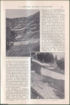 Item #257035 A Campaign against Avalanches : the Arlberg Railway. An uncommon original article...