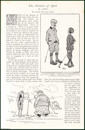 Item #257264 Golf. The Humour of Sport. An uncommon original article from The Strand Magazine,...