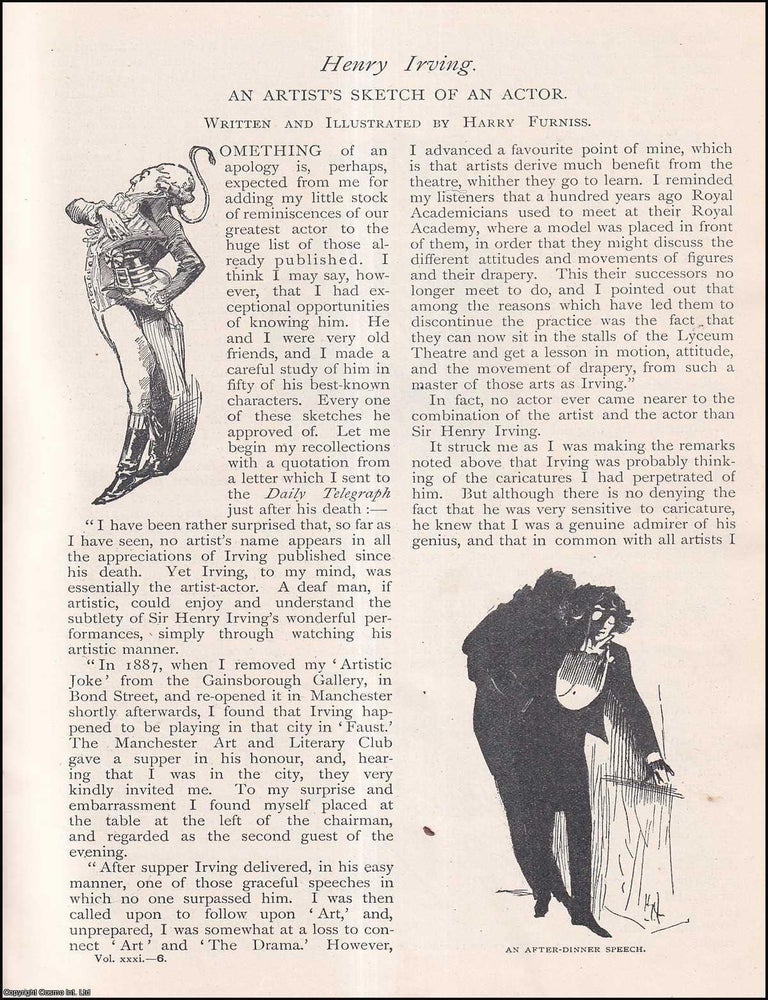 Item #257395 Henry Irving. An Artist's Sketch of an Actor. The Strand Magazine : Distinctive,...