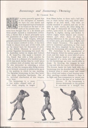 Item #257400 Boomerangs & Boomerang-Throwing. An uncommon original article from The Strand...