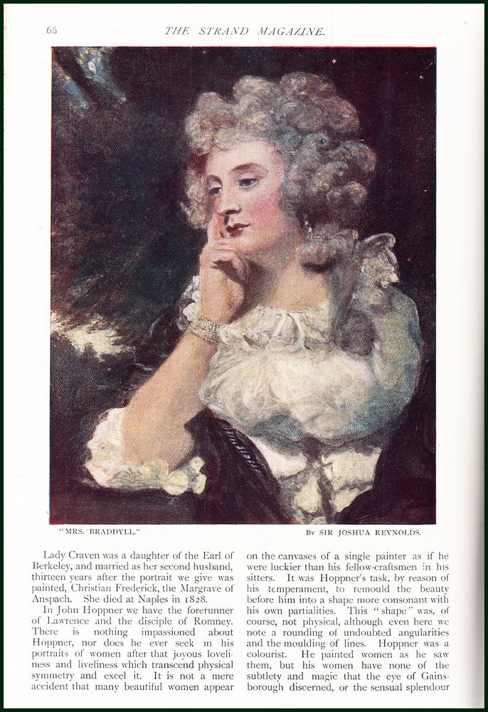 Item #257486 Sir Joshua Reynolds ; Hoppner ; Gainsborough & Romney : Great English British Painters of Beautiful Women. An original article from The Strand Magazine, 1907. Strand Magazine.
