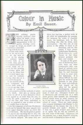 Item #257550 Colour in Music. An original article from The Strand Magazine, 1907. Emil Sauer