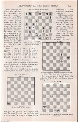 Item #257673 Curiosities on the Chess-Board. An uncommon original article from The Strand...