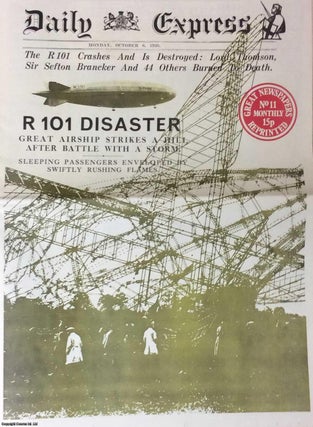 Item #257930 R101 Disaster. Great Airship Strikes A Hill After Battle With A Storm. Daily...