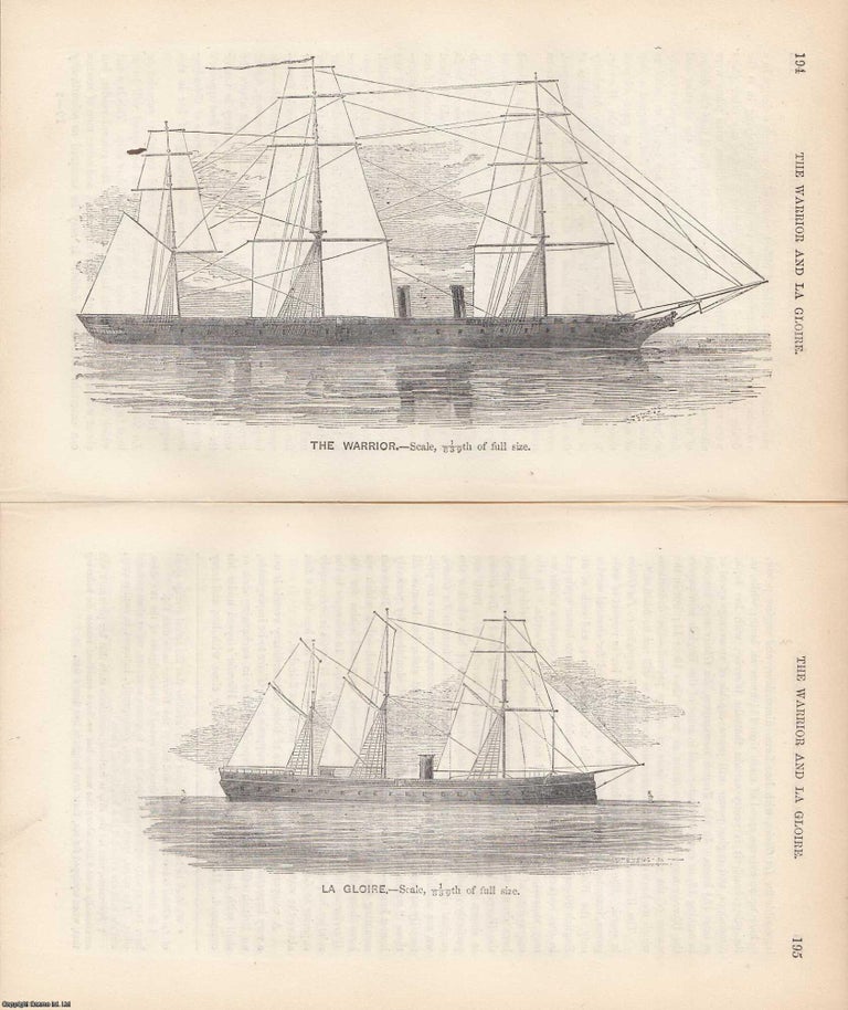 Item #258002 The Warrior and La Gloire [Ironclad Ships], 1861: On a Further Reconstruction of The Navy, 1861; The Great Naval Revolution, 1862; The Inner Life of a Man-of-War (by James Nannay), 1863. 4 contemporary articles. Rare original articles from the Cornhill Magazine, 1861-63. Published by The Cornhill Magazine 1861-63. E J. Reed, James Hannay.