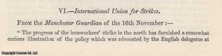 A Co-Operative Colliery; A Trade Society, the Friendly Operative Carpenters' and Joiners' Society; International Union for Strikes. 1866