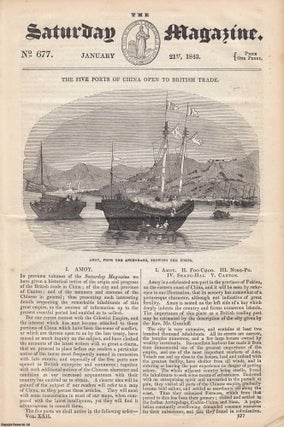 Treaty of Nanking] The Five Ports of China Open to. Saturday Magazine.