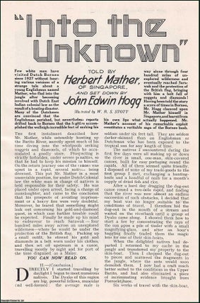 Into the Unknown, Dutch Borneo. A complete 2 part uncommon original article from the Wide World Magazine, 1933.