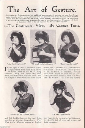 Item #259519 The Art of Gesture : the continental view. Englishwoman have made many strides in...