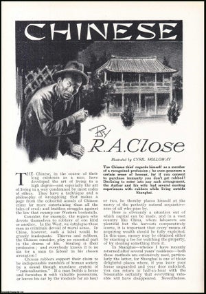 Item #259635 Chinese Burglars. An uncommon original article from the Wide World Magazine, 1939. R...