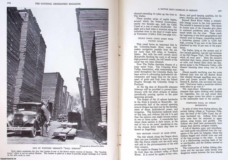 Item #260043 A Native Son's Rambles in Oregon. 62 pages, with photographs An article printed...