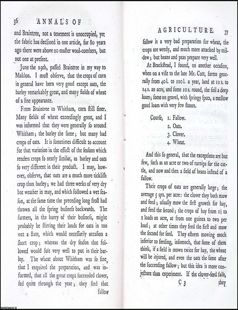 Item #263499 A Fortnight's Tour in Kent and Essex. A rare original article from the Annals...