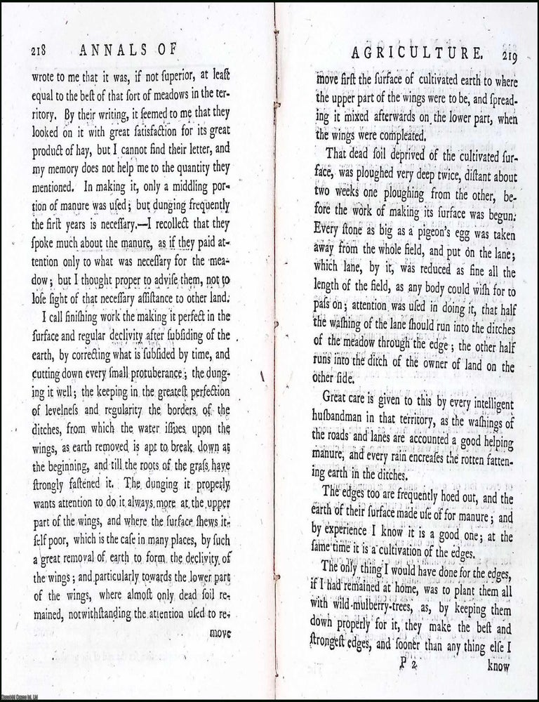 Item #263505 On Watered Meadows. With a plate. A rare original article from the Annals of...