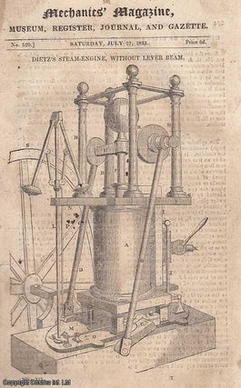 Item #265785 Dietz's Steam-Engine, Without Lever Beam; Obtaining Pure Raw Sugar Direct From The...