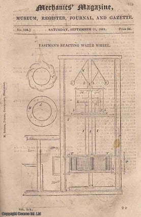 Item #265791 Eastman's Reacting Water Wheel; The Undulating Railway; Mechanical Quadrature of The...