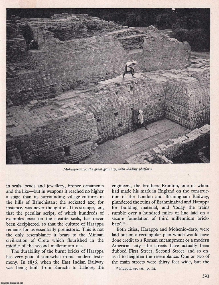 Item #267146 The Cities of The Indus. Part 1. An original article from History Today magazine, 1967. A N. Marlow.