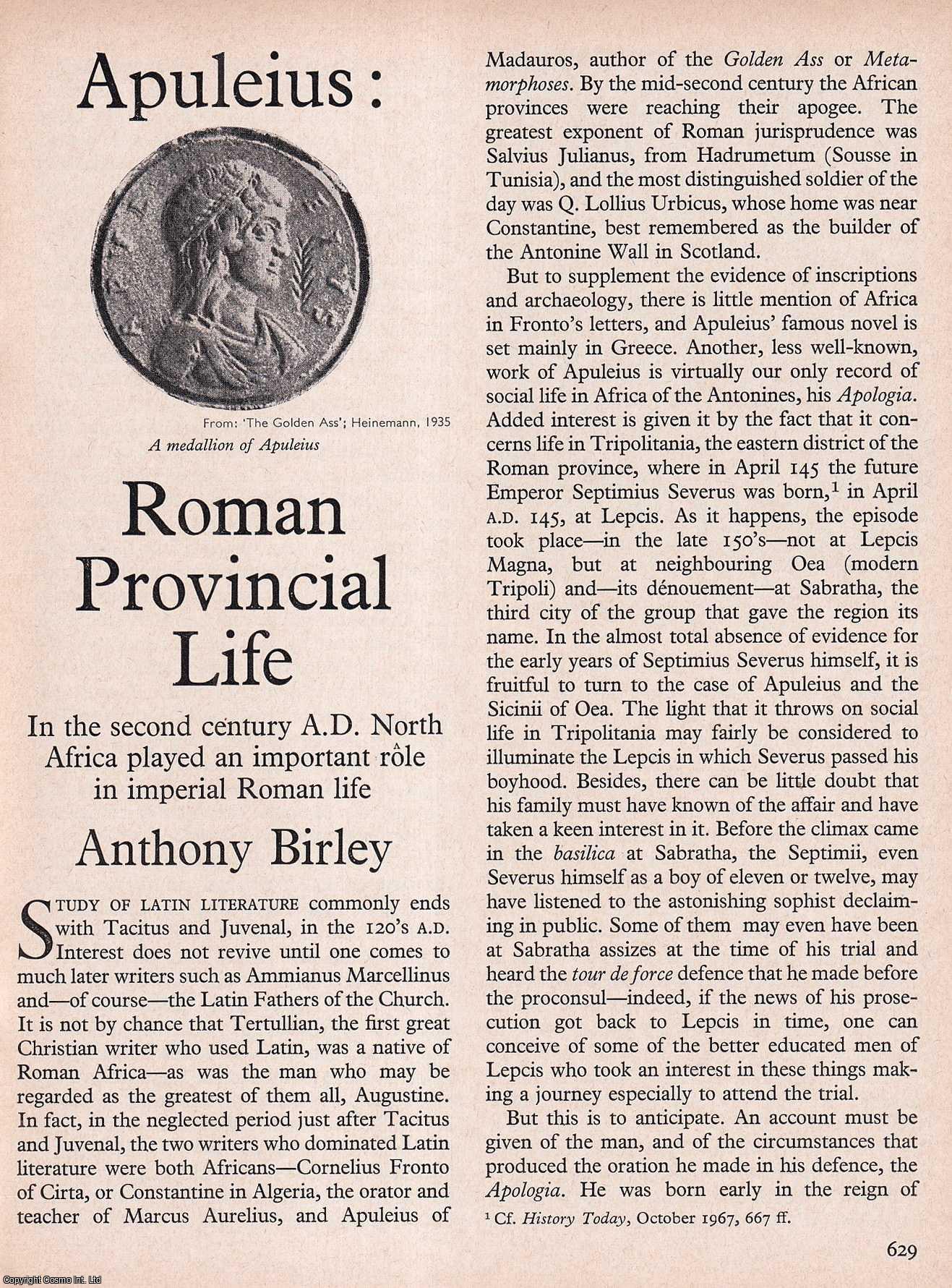 Apuleius: Roman Provincial Life. An Original Article From History Today ...