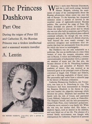 Item #267258 The Princess Dashkova. Part 1. An original article from History Today magazine,...