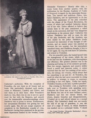 Item #267268 The Princess Dashkova. Part 2. An original article from History Today magazine,...