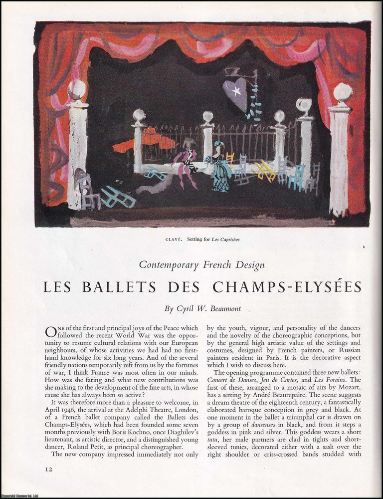Item #268598 Les Ballets Des Champs-Elysees : Contemporary French Design. An original article...