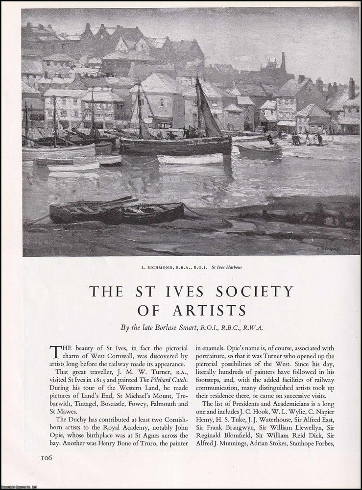 Item #268608 The St Ives Society of Artists : The pictorial charm of West Cornwall. An original...