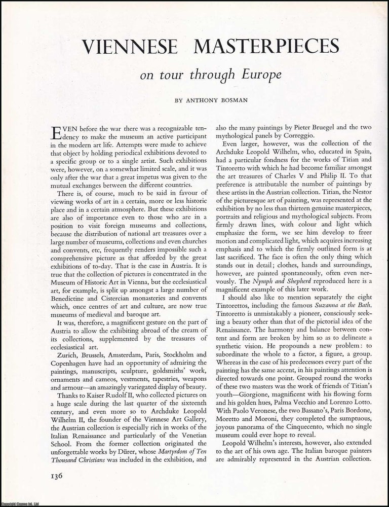 Item #268632 Viennese Masterpieces on Tour Through Europe. An original article from The Studio...