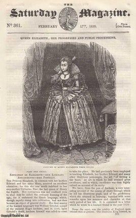 Education of Elizabeth. Her Literary Attainments. Her Portrait; Illustrations of. Saturday Magazine.