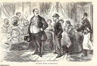 John Leech : a British caricaturist and illustrator. He was best known for his work for Punch, a humorous magazine for a broad middle-class audience, combining verbal and graphic political satire with light social comedy. An uncommon original article from the Cornhill Magazine, 1864.