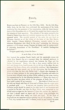 Item #275348 Dante, Italian Poet. An uncommon original article from the Cornhill Magazine, 1865....